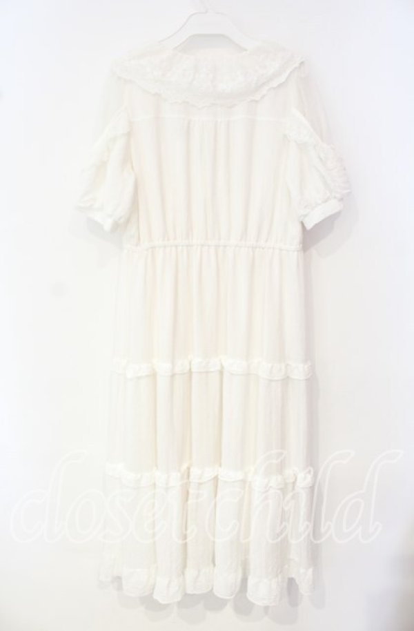 画像3: axes femme POETIQUE / リボン付ドーリーロングワンピース オフ O-25-10-04-037-AX-OP-IG-ZT373 (3)