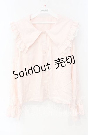 画像: DearMyLove / サテンレースブラウス 3L ピンク O-25-10-04-046-EL-BL-OW-OS