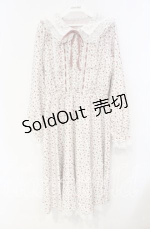 画像: Honey Cinnamon / レース衿花柄ワンピース F ベージュ O-25-10-04-059-LO-OP-OW-OS