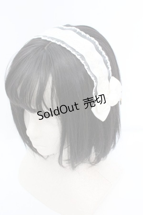 画像1: m petit by misako / AM*NIヘッドドレスA  オフ O-25-10-04-1005-LO-AC-IG-ZT434-F005 (1)