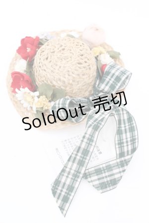 画像: PINK HOUSE / 帽子とフラワーコサージュブローチ  ナチュラル×マルチ O-25-10-04-1052-LO-ZA-IG-OS