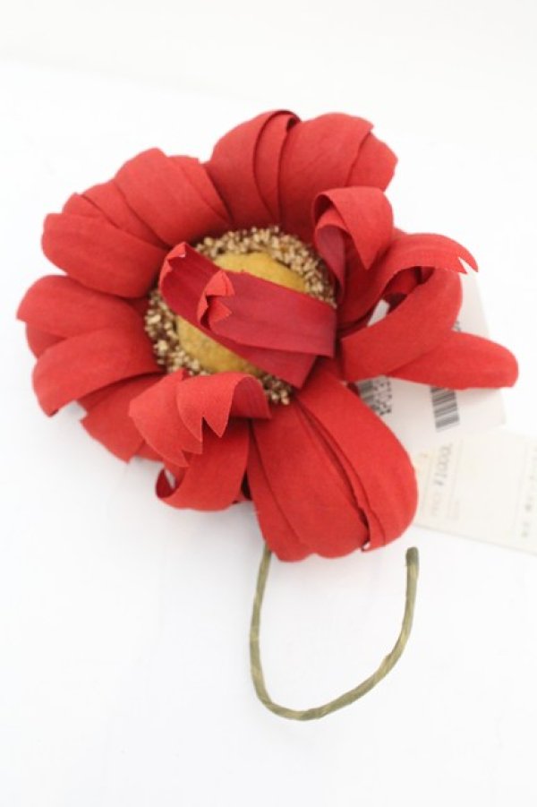 画像1: PINK HOUSE / マーガレットモチーフコサージュブローチ  アカ O-25-10-04-1053-LO-ZA-IG-ZT432-F004 (1)