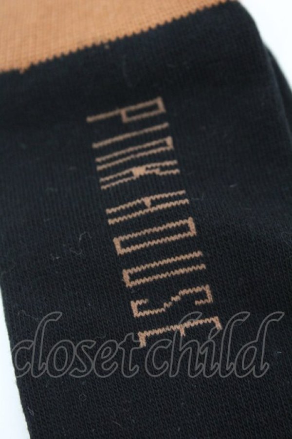 画像2: PINK HOUSE / ロゴソックス  クロ×ブラウン O-25-10-04-1054-LO-ZA-IG-ZT-K015 (2)