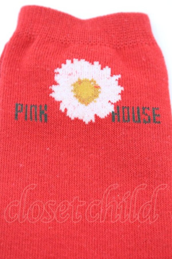 画像2: PINK HOUSE / マーガレットソックス  アカ O-25-10-04-1059-LO-ZA-IG-ZT-K015 (2)