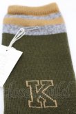 画像2: KETTY / Kロゴソックス 22~24cm グリーン O-25-10-04-1065-EL-ZA-IG-ZT-K015 (2)