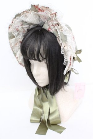 画像: metamorphose / アンティークブーケボンネット  グラスグリーン O-25-10-04-1007-ME-AC-OW-OS