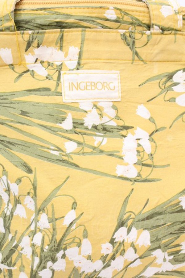 画像2: INGEBORG / すずらん柄舟形バッグ  イエロー O-25-10-04-1014-LO-BG-OW-ZT335 (2)