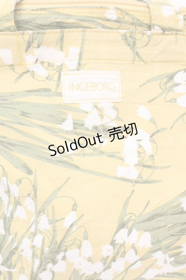 画像2: 【SALE】INGEBORG / すずらん柄舟形バッグ  イエロー O-25-10-04-1014-LO-BG-OW-ZT335 (2)