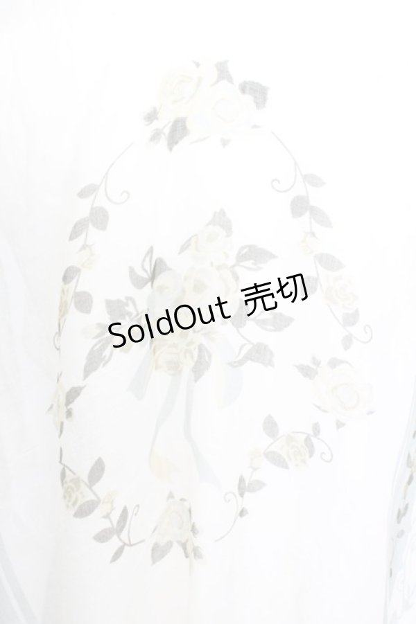 画像2: 【SALE】axes femme / ブーケ柄ストール 70×180ｃｍ 生成り×グリーン O-25-10-04-1020-AX-ZA-IG-ZT433 (2)