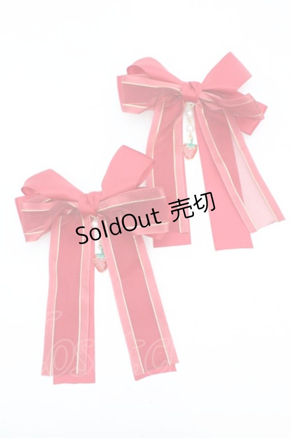 画像1: 【SALE】LOLITA他 / リボンクリップ  アカ O-25-10-04-1022-LO-AC-IG-ZT434-F005 (1)