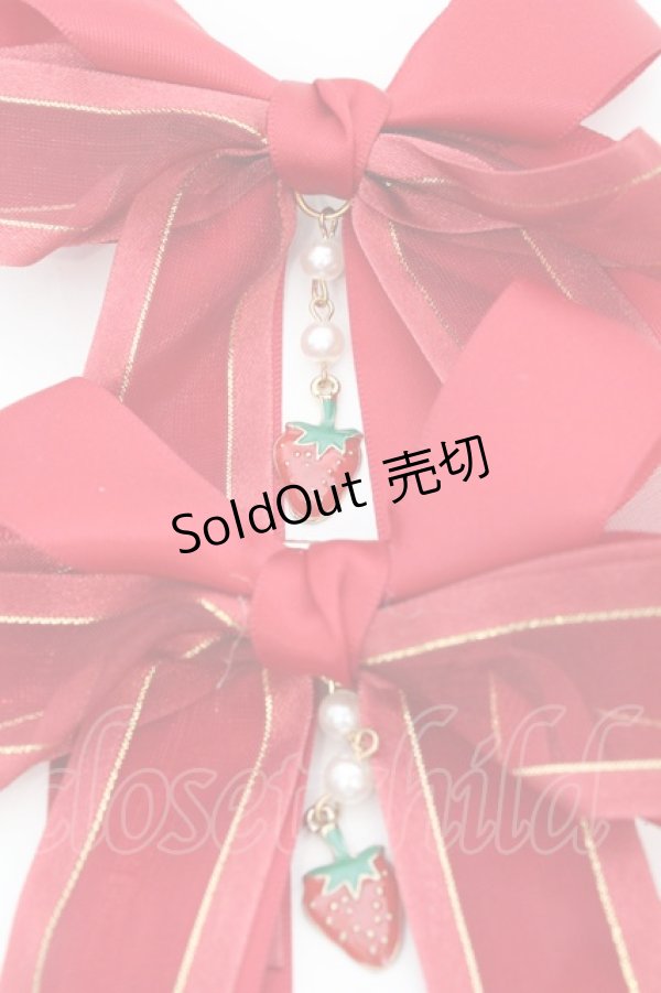 画像2: 【SALE】LOLITA他 / リボンクリップ  アカ O-25-10-04-1022-LO-AC-IG-ZT434-F005 (2)