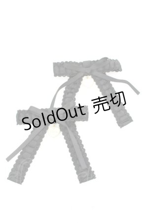 画像: pium / レースリボンクリップセット  クロ O-25-10-04-1023-LO-AC-OW-OS