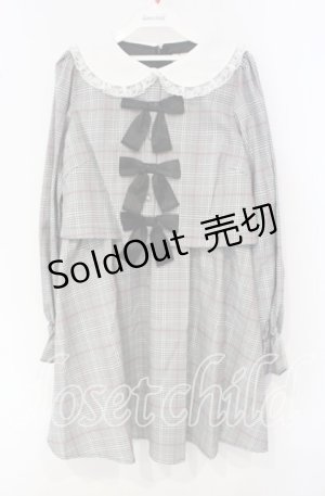画像: Ank Rouge / 3つリボンセットアップワンピース M クロ O-25-10-04-070-CA-OP-OW-OS
