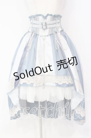 画像: Ozz oneste / フィッシュテールオーバースカート  ジャガードサックス O-25-10-04-007-OO-BL-IG-OS