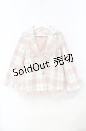 画像: Swankiss / HS check collar C/T　コート F ピンク O-25-10-04-074-CA-CO-OW-OS