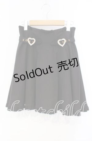画像: Rojita / ハートビジュバックルフレアスカート  クロ O-25-10-04-081-LO-SK-IG-OS