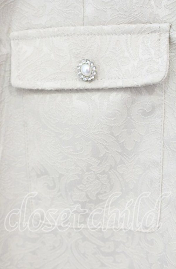 画像2: Ank Rouge / ジャガードタイトスカート  アイボリー O-25-10-04-083-CA-SK-IG-ZT379 (2)