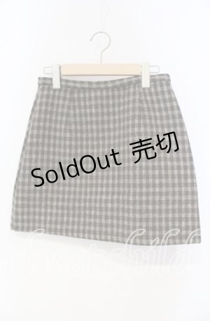 画像: Rojita / チェック起毛スカート  ブラウン O-25-10-04-085-LO-SK-IG-OS