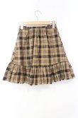 画像3: evelyn / 裾フリンジチェックスカート ブラウン系 O-25-10-04-090-LO-SK-OW-ZT373 (3)