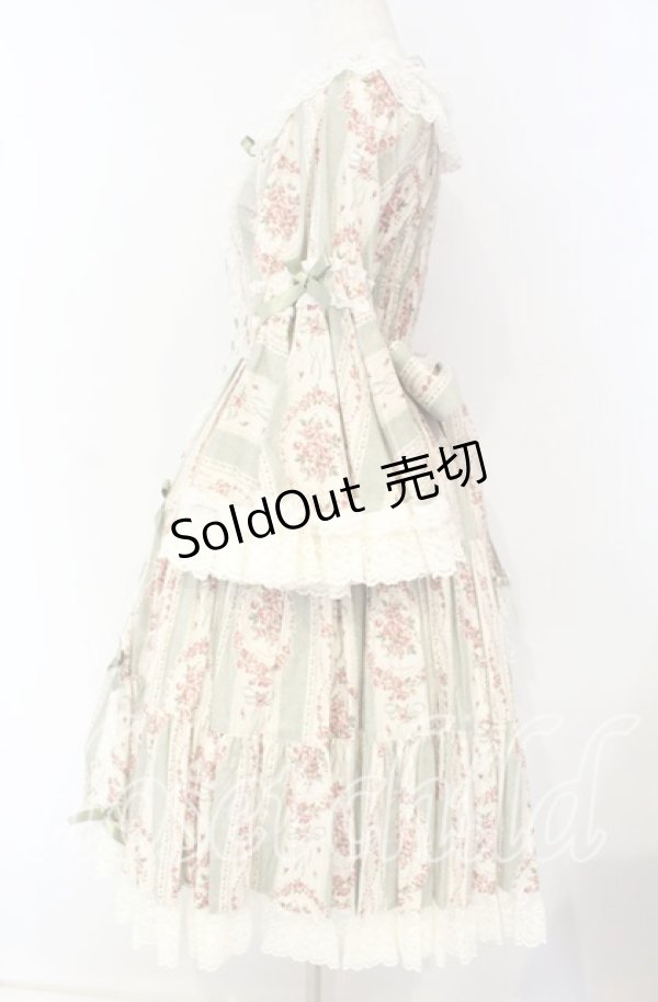 画像4: metamorphose / アンティークブーケ姫袖ワンピース 1 グラスグリーン O-25-10-04-092-ME-OP-OW-OS (4)