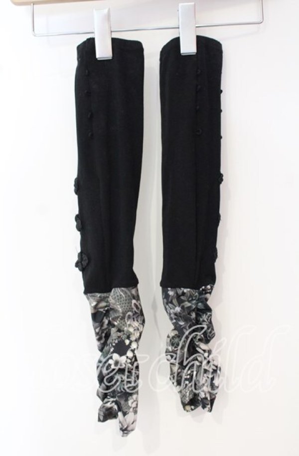 画像3: Qutie Frash / 2018年 GWフェア チャイナアームウォーマー  ブラック O-25-10-04-001-QU-ZA-IG-ZT208 (3)