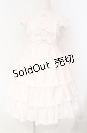 画像: BABY,THE STARS SHINE BRIGHT / リボンミルキーシュガージャンパースカート  ピンク O-25-10-04-094-BA-OP-OW-OS