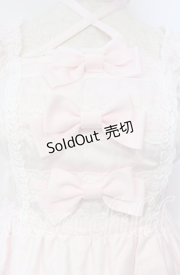 画像2: BABY,THE STARS SHINE BRIGHT / リボンミルキーシュガージャンパースカート  ピンク O-25-10-04-094-BA-OP-OW-OS (2)