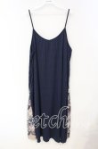 画像1: gouk / サイド和柄切り替えキャミワンピース  ネイビー O-25-10-04-099-GO-OP-OW-ZS (1)