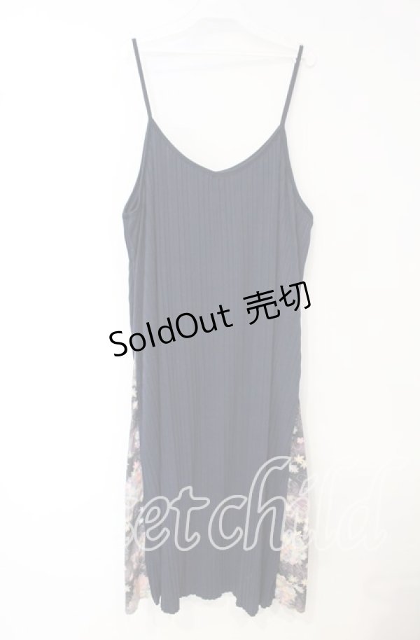 画像3: gouk / サイド和柄切り替えキャミワンピース  ネイビー O-25-10-04-099-GO-OP-OW-ZS (3)