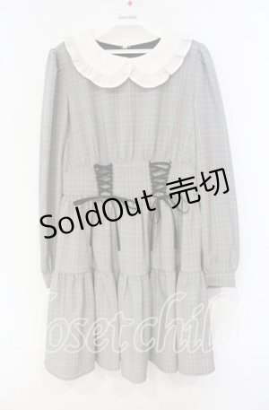 画像: Ank Rouge / ウエストスピンドルワンピース  グレー O-25-10-04-011-CA-OP-IG-OS
