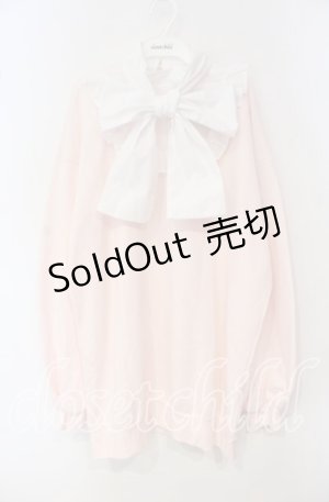 画像: Ank Rouge / ボウタイスウェットワンピース  ピンク O-25-10-04-012-CA-OP-IG-OS