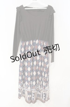 画像: axes femme / ドッキングワンピース  ブラウン O-25-10-04-013-AX-OP-IG-OS