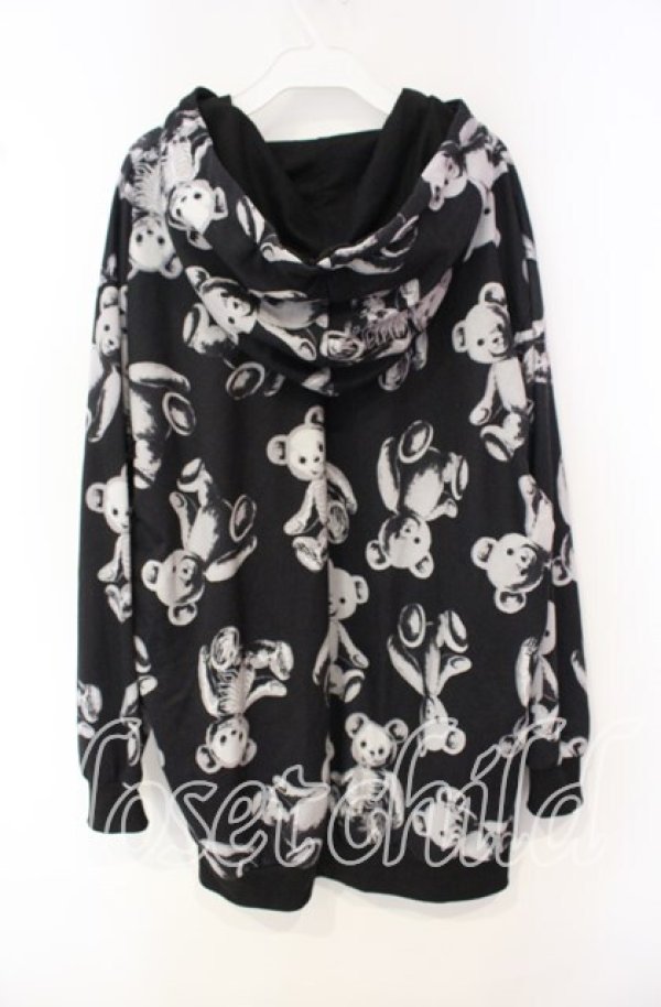 画像2: Drug Honey / スケルトンテディプルパーカー  ブラック×グレー O-25-10-04-017-PU-TO-IG-ZY (2)