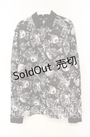 画像: Drug Honey / 臓器花園総柄シャツ  ブラック O-25-10-04-018-PU-BL-IG-OS
