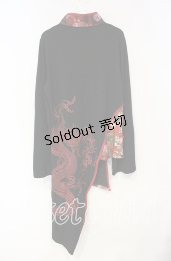 画像3: Qutie Frash / チャイナチュニック  レッド×ブラック O-25-10-04-024-QU-TO-IG-OS (3)