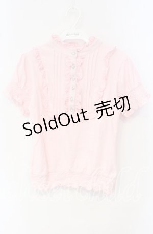 画像: TRALALA / ブラウス風カットソー  ピンク O-25-10-04-027-LO-TO-OW-OS