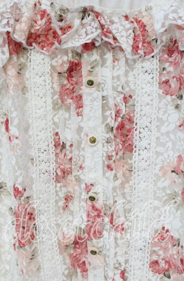 画像2: LIZ LISA / 花柄レースレイヤードチュニック 0 シロ×ピンク O-25-10-04-028-LO-TO-OW-ZT49 (2)