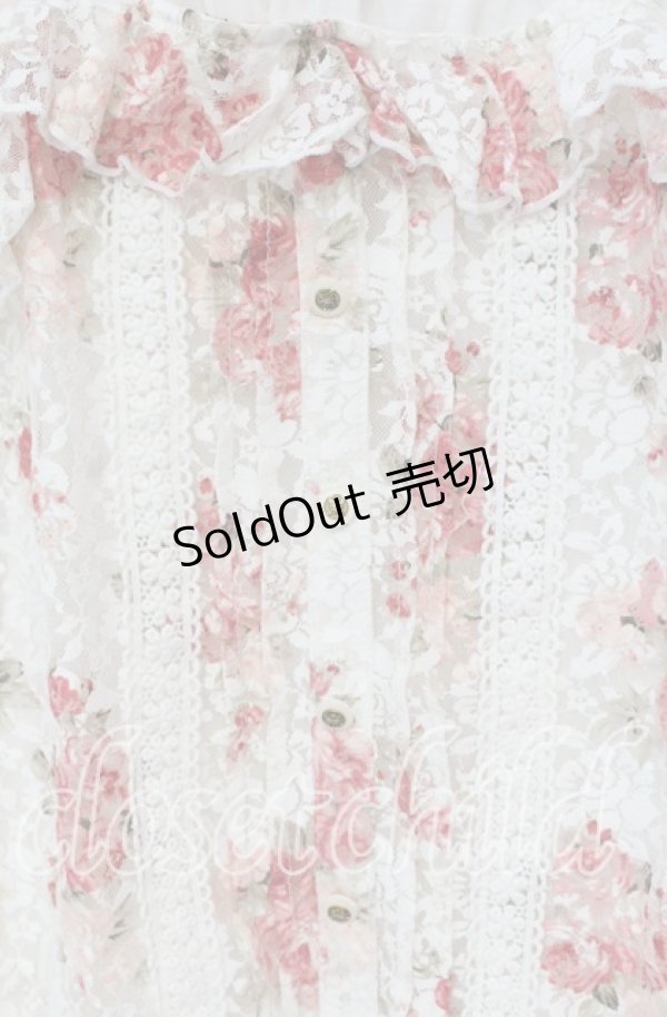 画像2: LIZ LISA / 花柄レースレイヤードチュニック 0 シロ×ピンク O-25-10-04-028-LO-TO-OW-ZT49 (2)