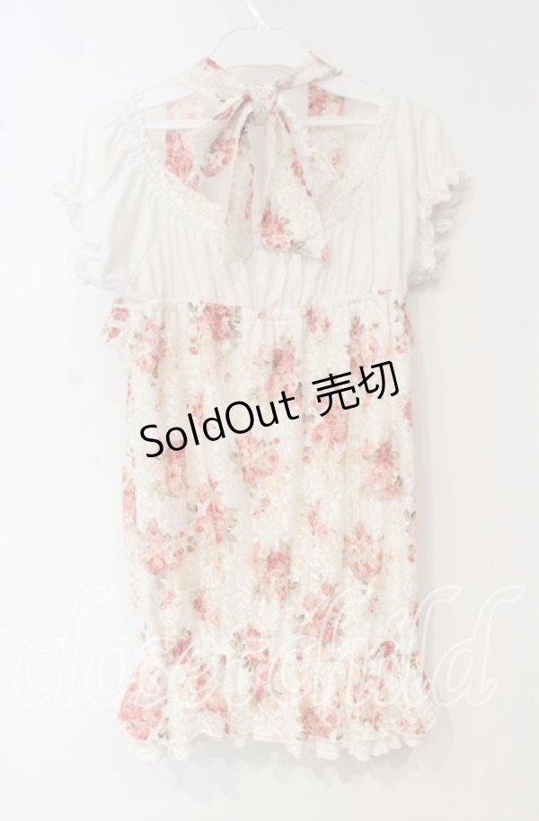 画像3: LIZ LISA / 花柄レースレイヤードチュニック 0 シロ×ピンク O-25-10-04-028-LO-TO-OW-ZT49 (3)