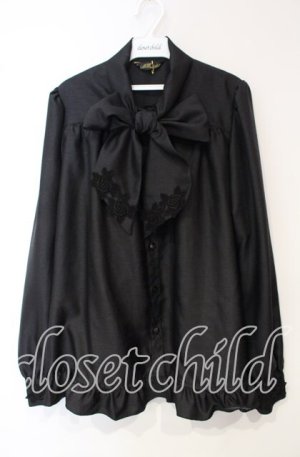 画像: Enchantlic Enchantilly / ノーブルリボンタイブラウス  クロ O-25-10-06-029-LO-BL-OW-OS