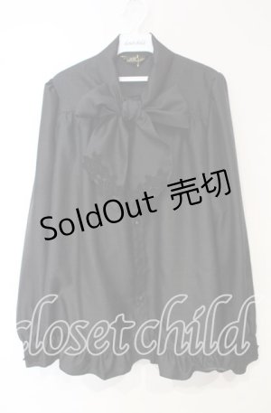 画像: Enchantlic Enchantilly / ノーブルリボンタイブラウス  クロ O-25-10-06-029-LO-BL-OW-OS