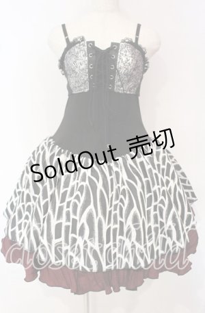 画像: Qutie Frash / キャミワンピース  ブラック×レッド O-25-10-06-031-QU-OP-OW-ZY