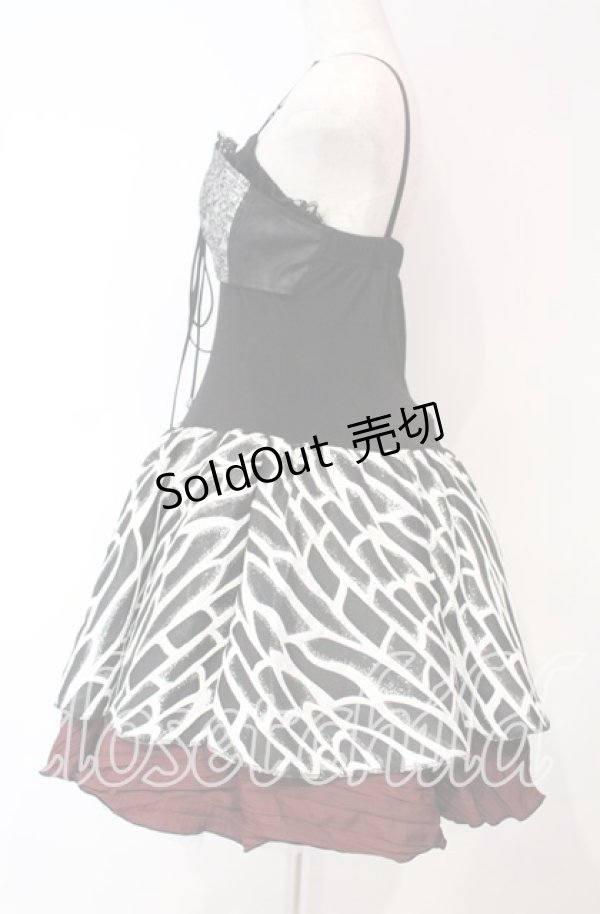 画像3: Qutie Frash / キャミワンピース  ブラック×レッド O-25-10-06-031-QU-OP-OW-ZY (3)