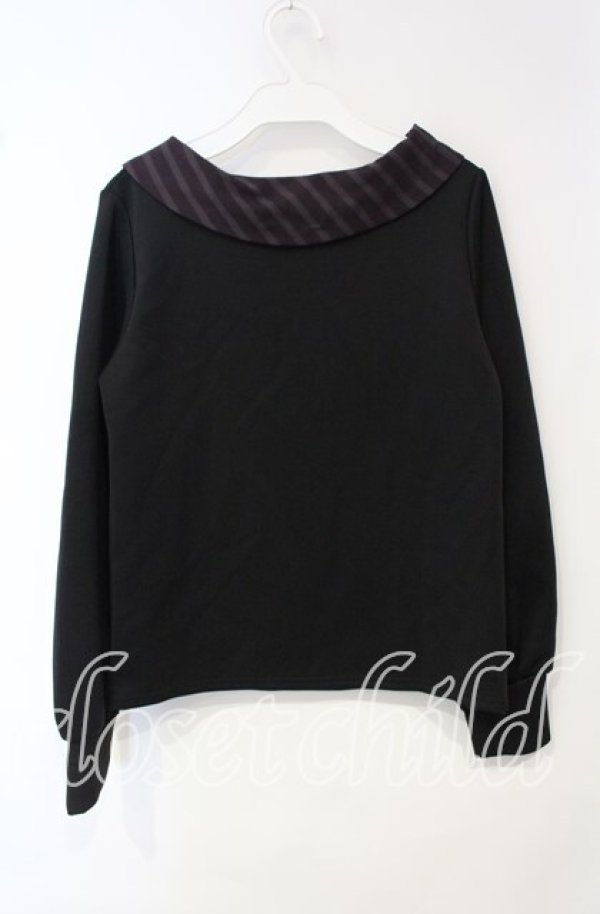 画像2: Fi.n.t / レジメンタルリボントップス  クロ×ワイン O-25-10-06-036-CA-TO-IG-ZT015 (2)