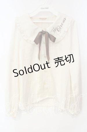 画像: Amavel / 刺繍入りサテンブラウス  アイボリー×ブラウン O-25-10-06-038-CA-BL-IG-OS