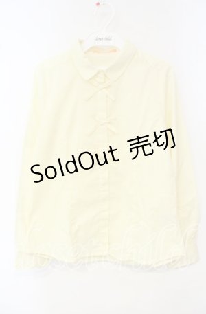 画像: 【SALE】Fi.n.t / 丸襟3つリボンブラウス  イエロー O-25-10-06-040-CA-BL-IG-ZT513