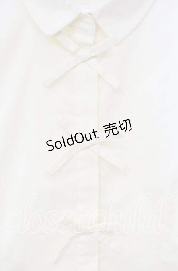 画像2: 【SALE】Fi.n.t / 丸襟3つリボンブラウス  イエロー O-25-10-06-040-CA-BL-IG-ZT513 (2)