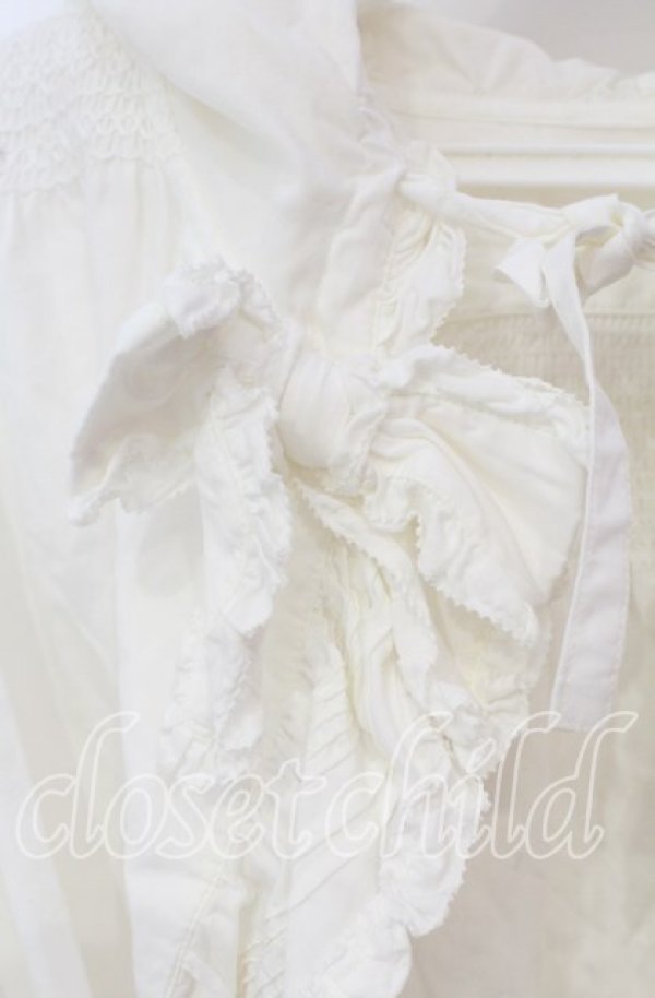 画像2: PINK HOUSE / ステッチフード付きオーバーブラウス  ホワイト O-25-10-06-057-LO-BL-IG-OS (2)