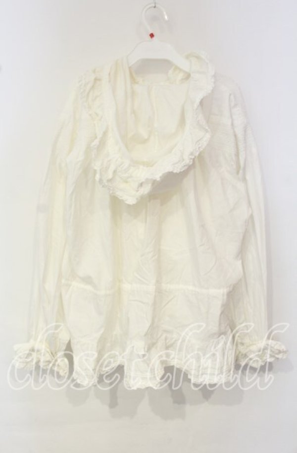 画像3: PINK HOUSE / ステッチフード付きオーバーブラウス  ホワイト O-25-10-06-057-LO-BL-IG-OS (3)