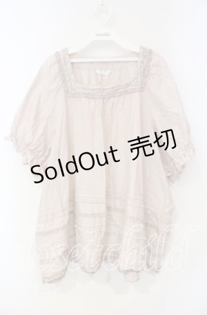画像: PINK HOUSE / スクエアフリル段々プルブラウス【お直しあり】  ピンク O-25-10-06-058-LO-BL-IG-OS